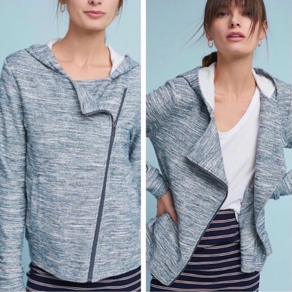 Anthropologie Saturday Sunday Moto Hooded Jacket - Picture 1 of 9